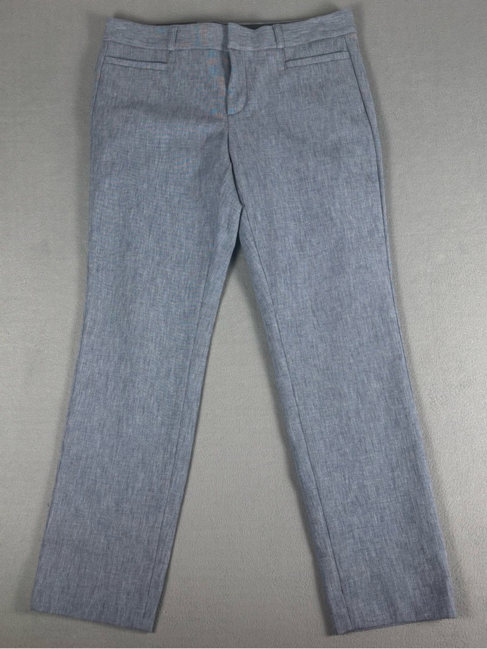 NWT Banana Republic Sloan Textured Blue Ankle Pants Size 6